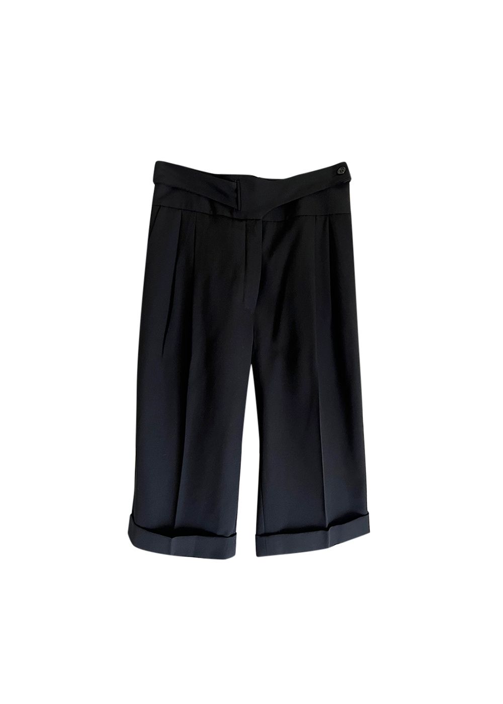 Saint Laurent Black Wool High Waist Pants Size M