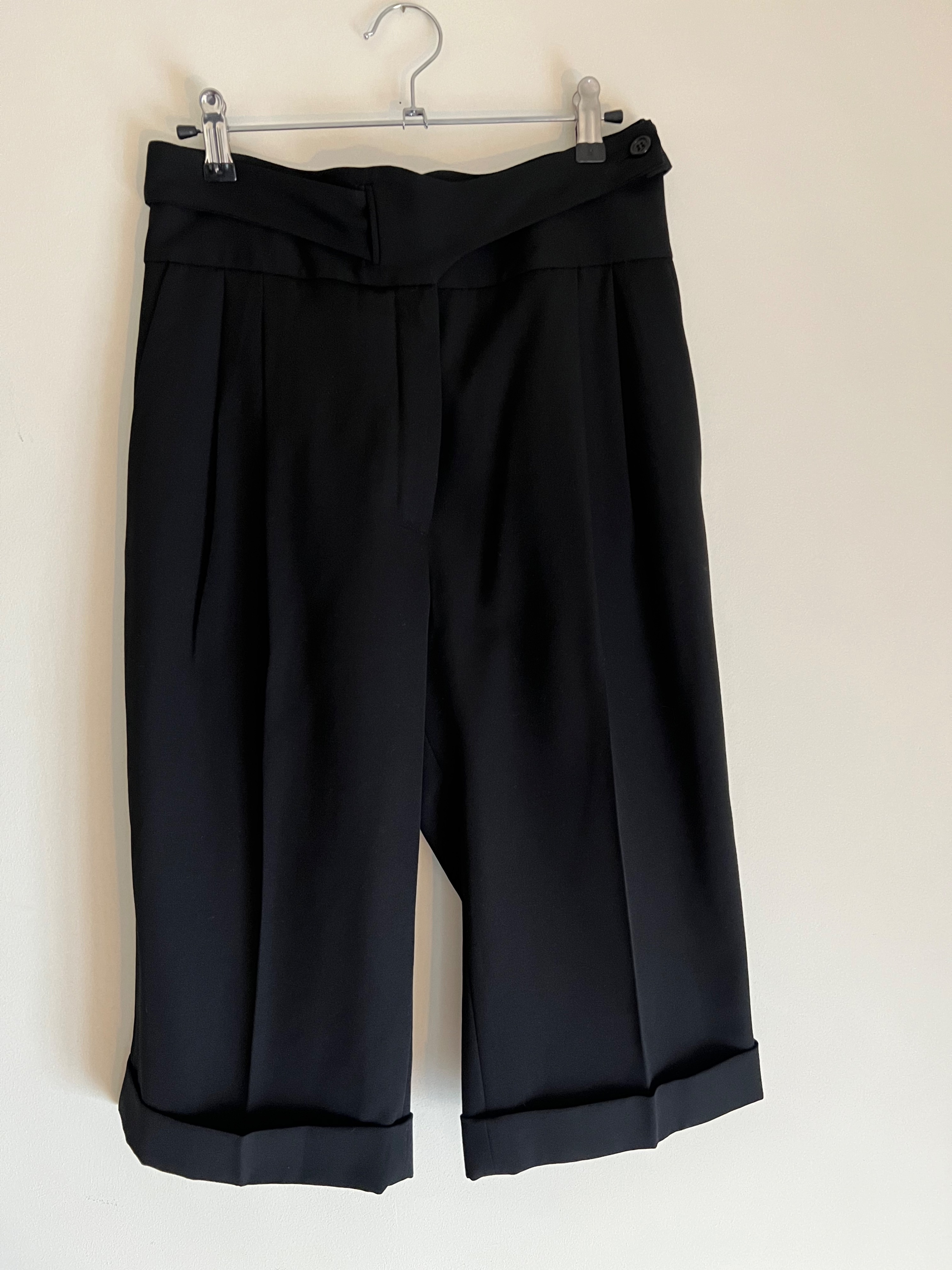 Saint Laurent Black Wool High Waist Pants Size M