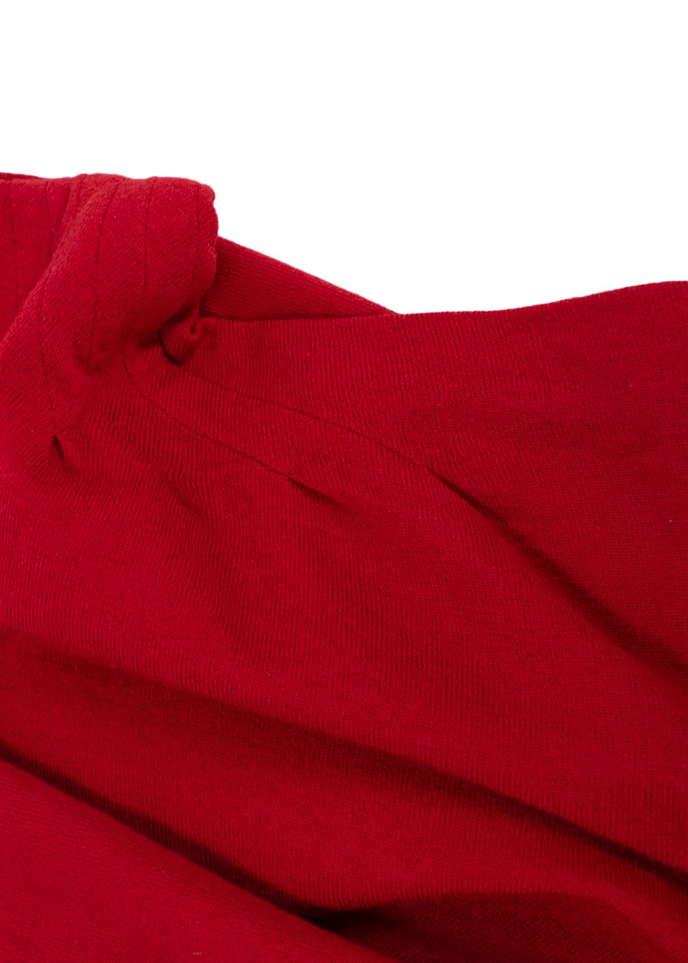 Preowned Valentino Red Wool Sweater with Gathered Shoulder Detail Size S