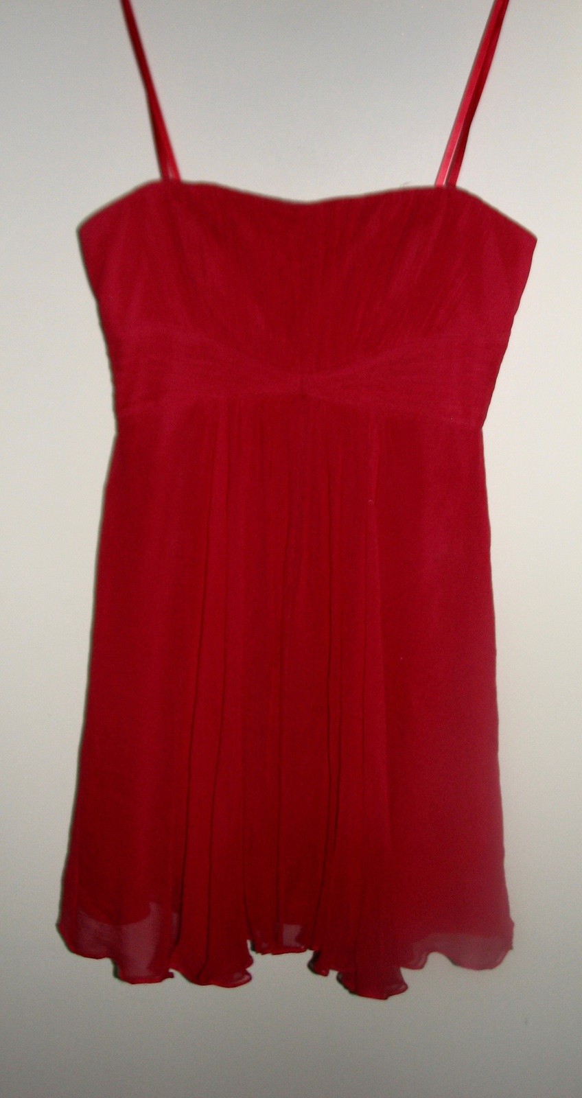 Preowned BCBG Max Azria Duran Silk Dress Size M Red