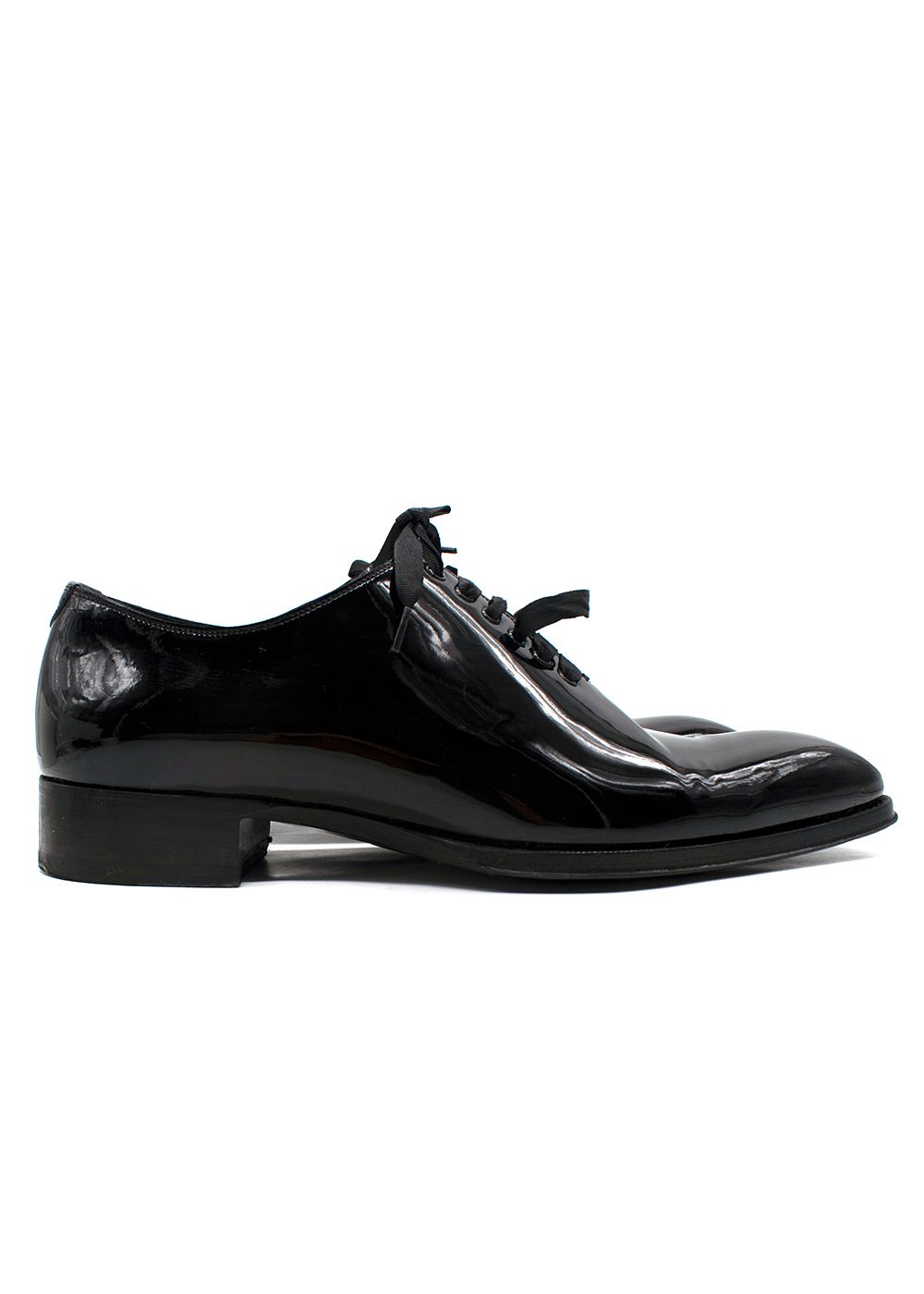 Men's Preowned Tom Ford Black Patent Leather Elkan Oxford brogues Size 45