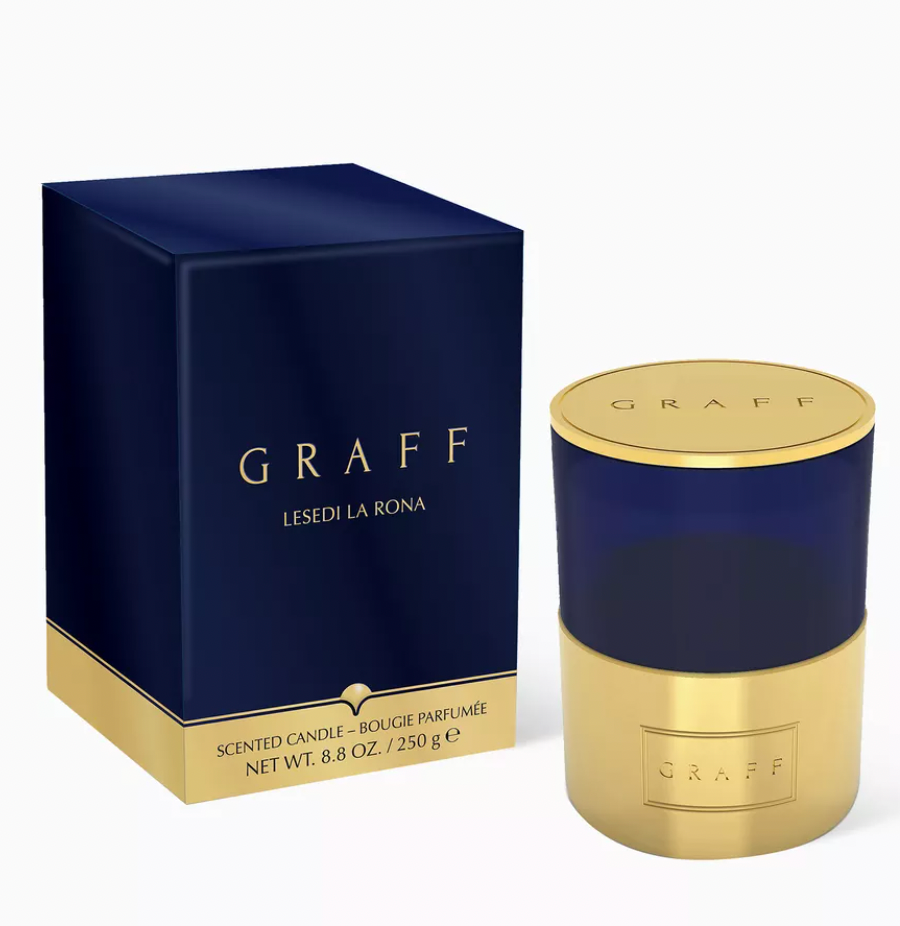 Men's Graff Lesedi La Rona Navy Scented Candle, 250g blue candle