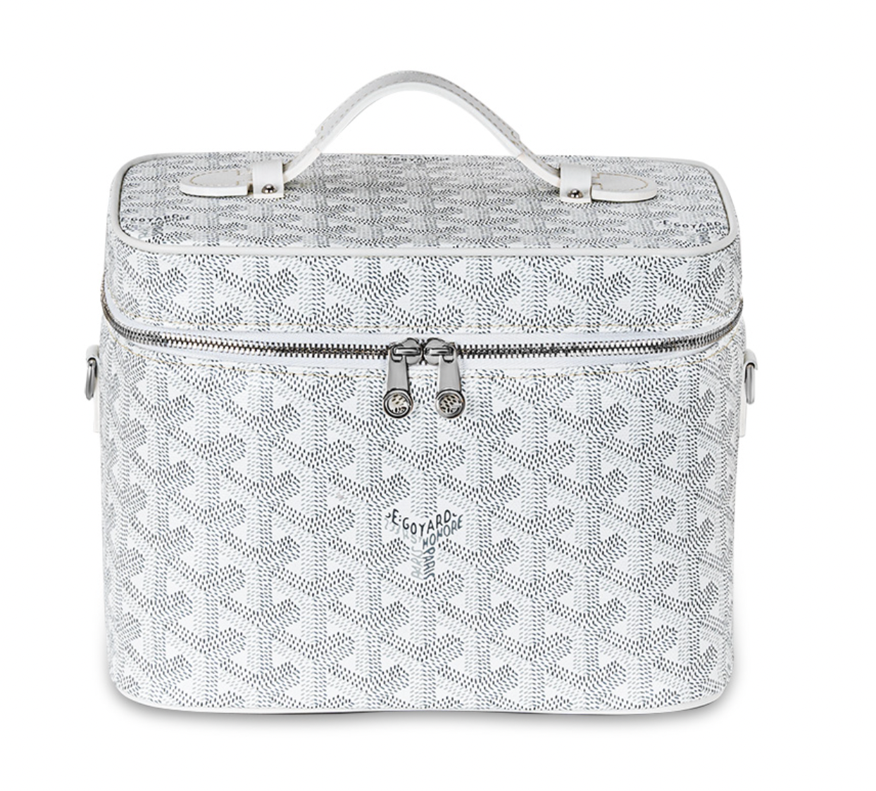 White Goyardine Muse Vanity Bag