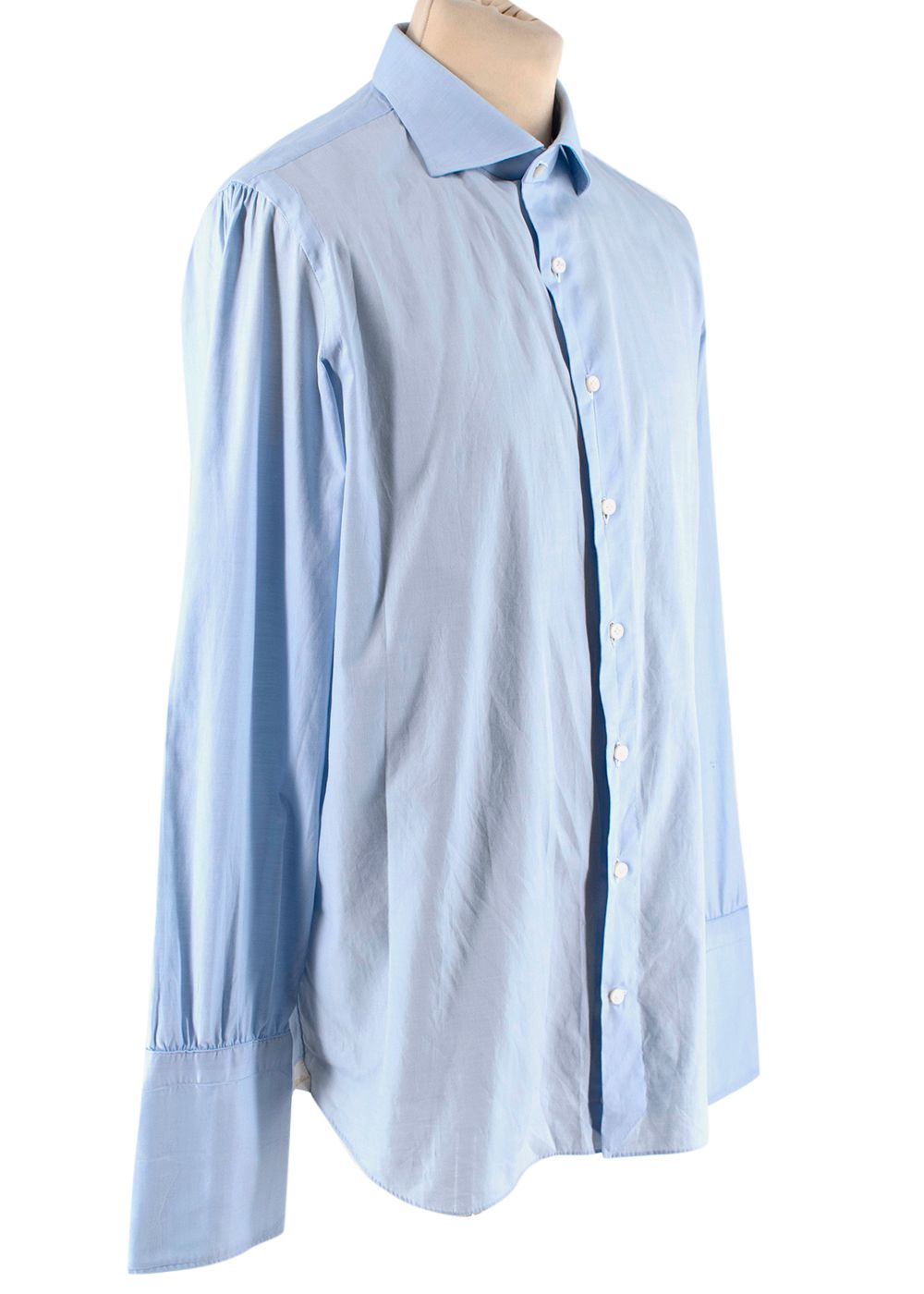 Men's Preowned Davino Blue shirt cotton