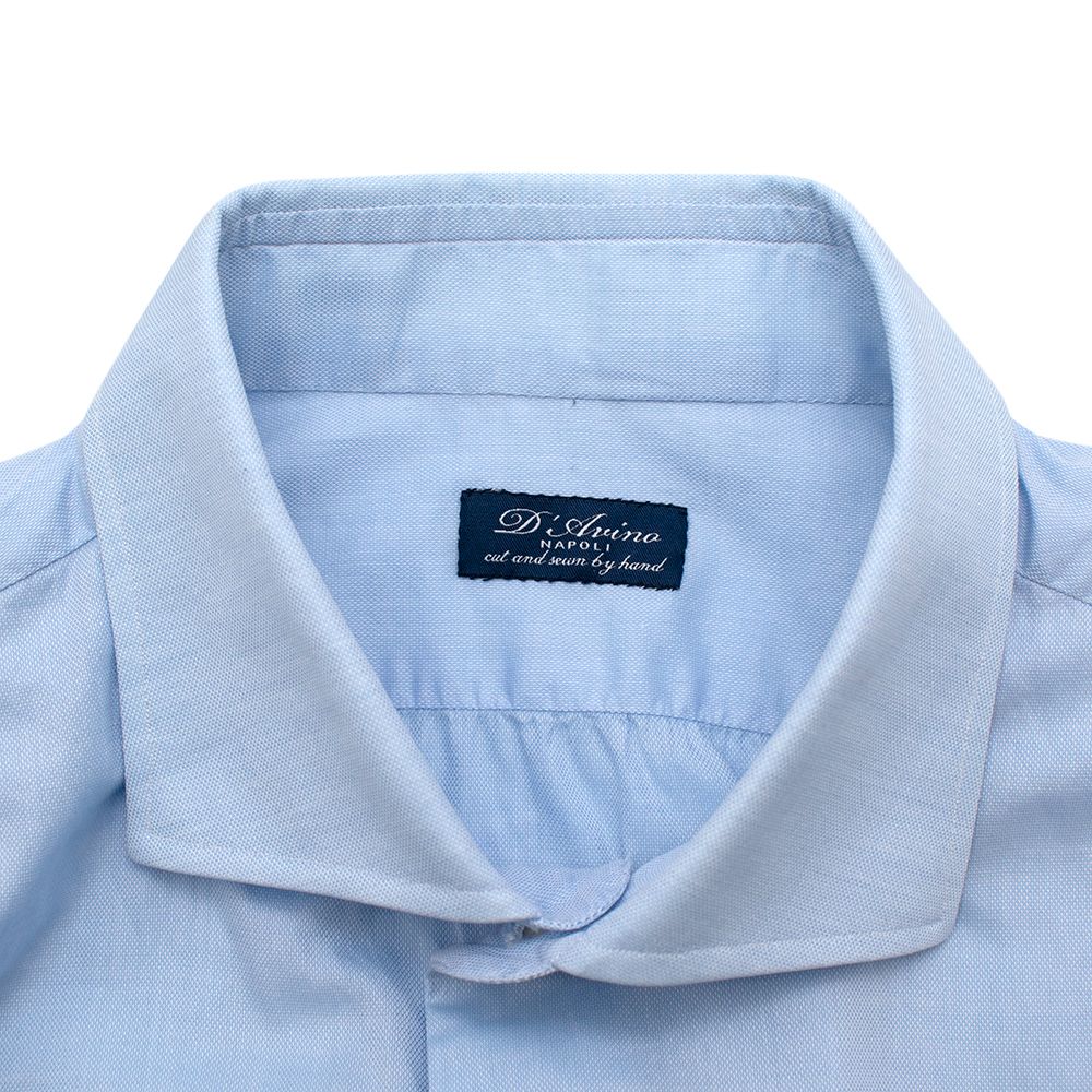 Men's Preowned Davino Blue shirt cotton