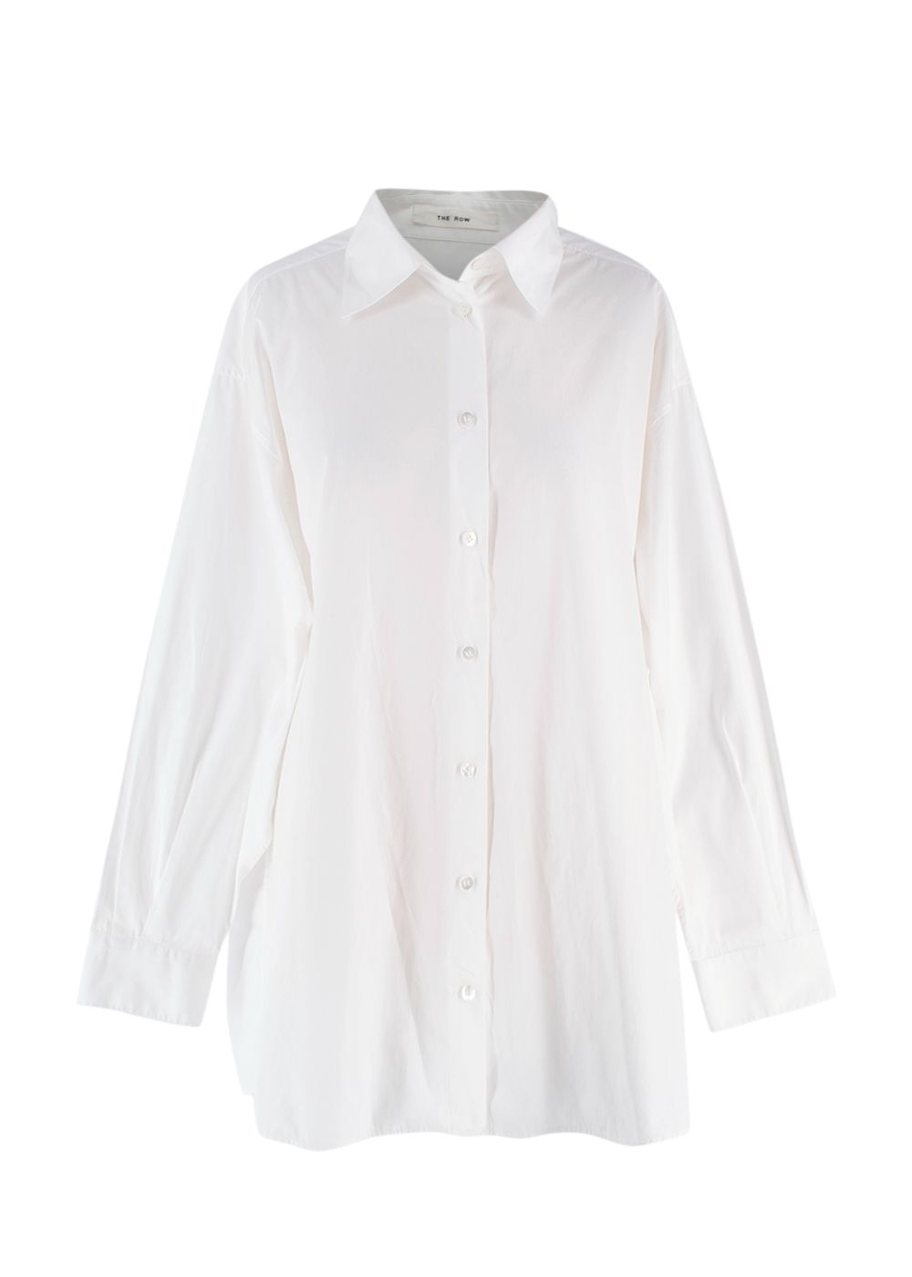 Men's Preowned The Row White Cotton Lukre Shirt Size S