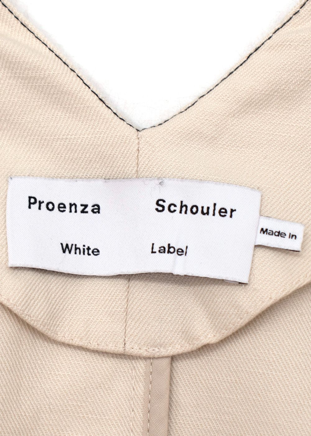 Proenza Schouler Creme Buttoned Midi Dress Size M cotton