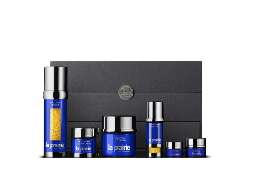 La Prairie Skin Caviar Luxury Holiday Ritual Gift Set Navy blue cream