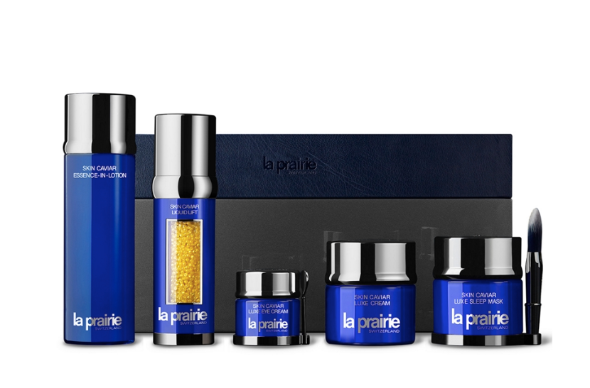 La Prairie Skin Caviar Luxury Holiday Ritual Gift Set Navy blue cream