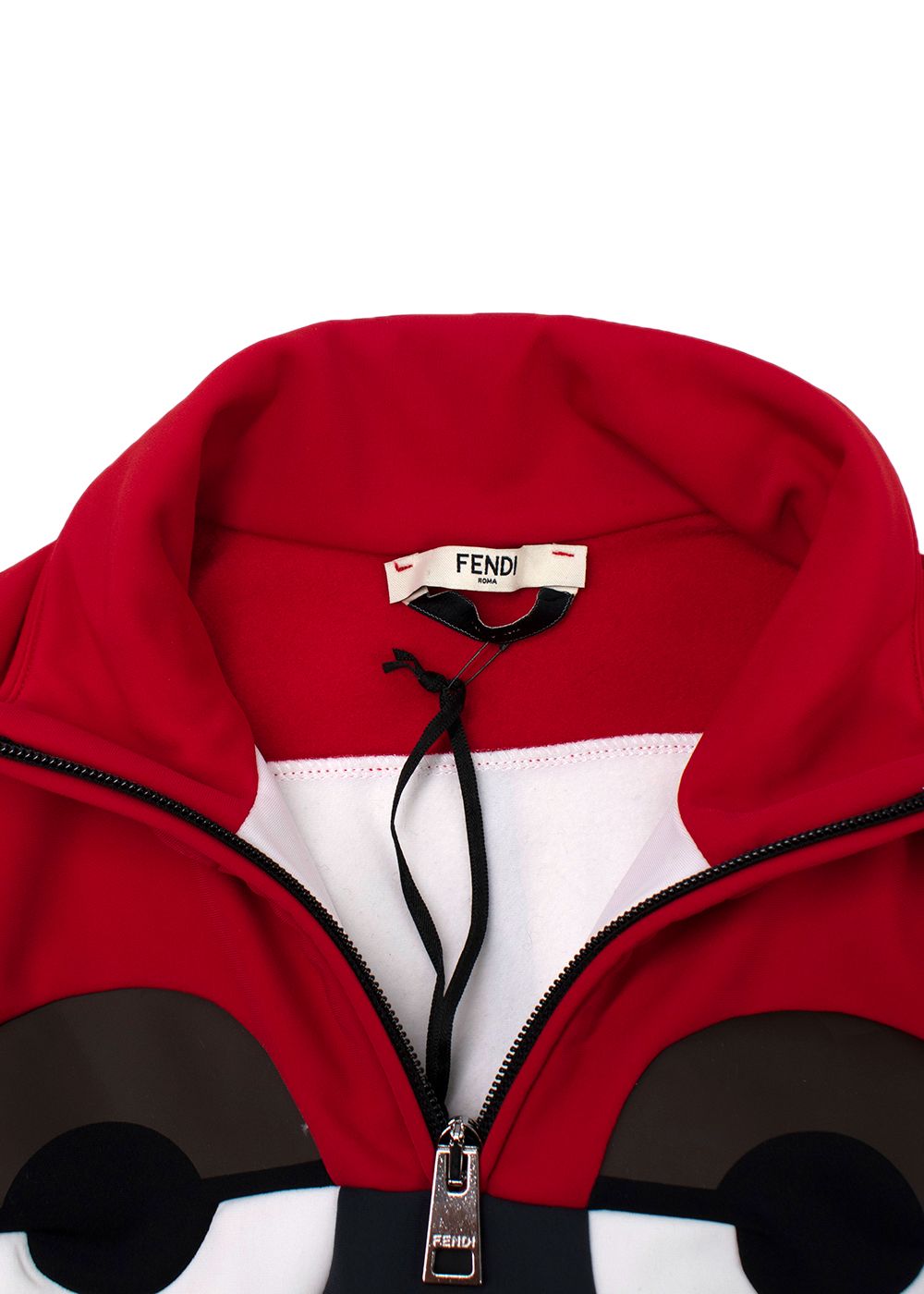 Fendi Red Black  White Monster Eyes Jacket Size XS polyamide/elastane