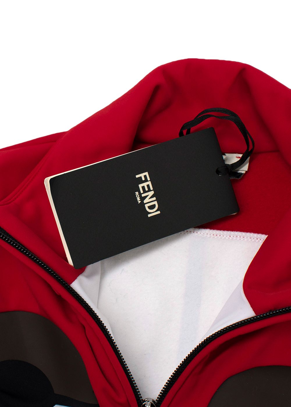 Fendi Red Black  White Monster Eyes Jacket Size XS polyamide/elastane