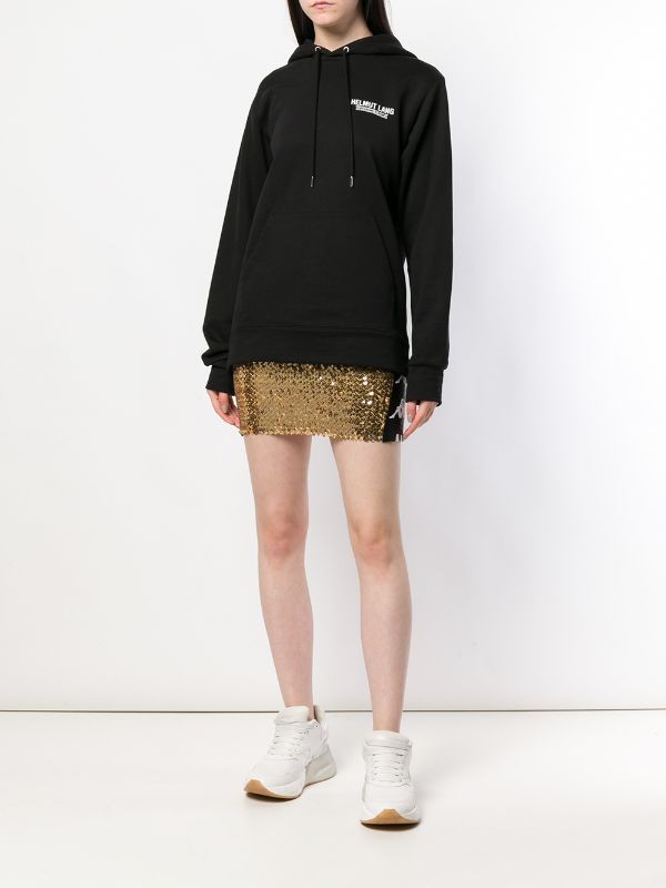 Faith Connexion gold sequin mini skirt Size S polyester