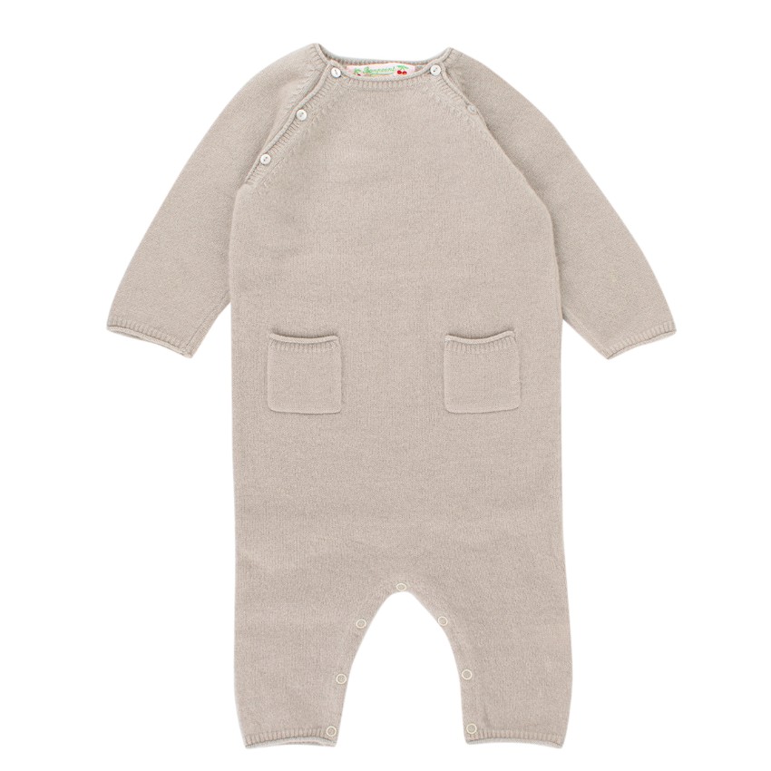 Bonpoint Baby 6M Grey Cashmere Baby Grow Size 6-9 Months