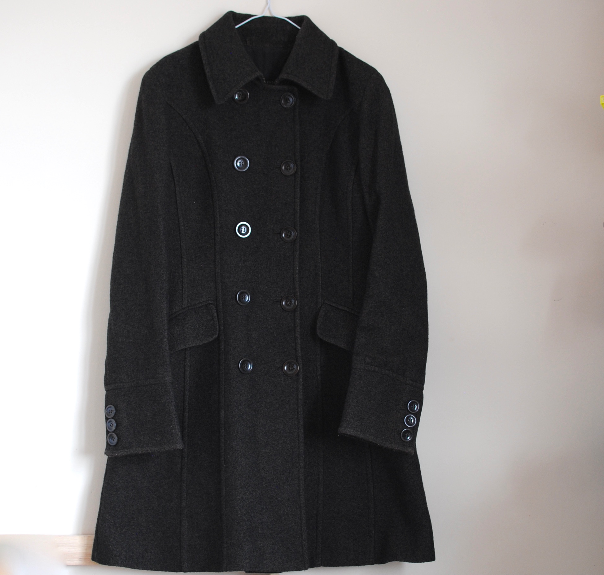 Preowned Max Mara Double Breasted Wool Blend Coat Size M brown