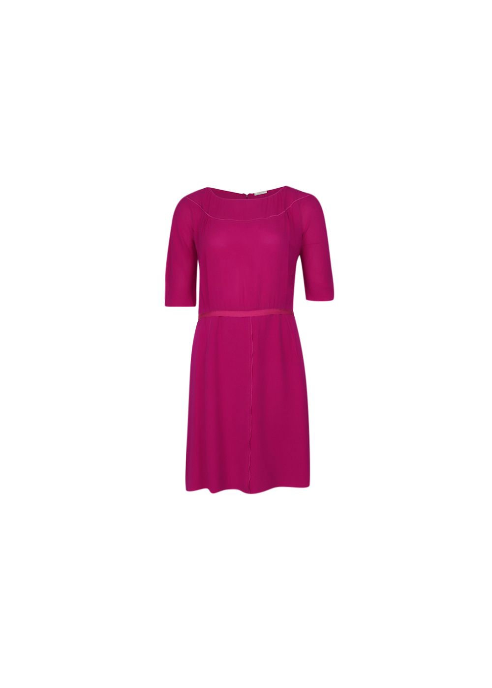 Preowned Nina Ricci Magenta Silk Dress Size S pink