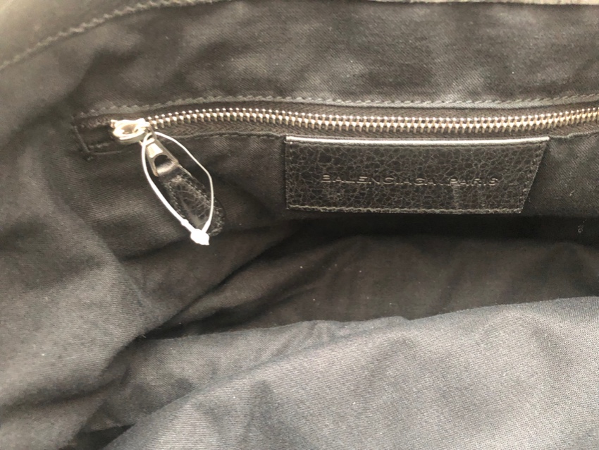 Balenciaga Black Leather Motocross Giant 21 City Bag Size L