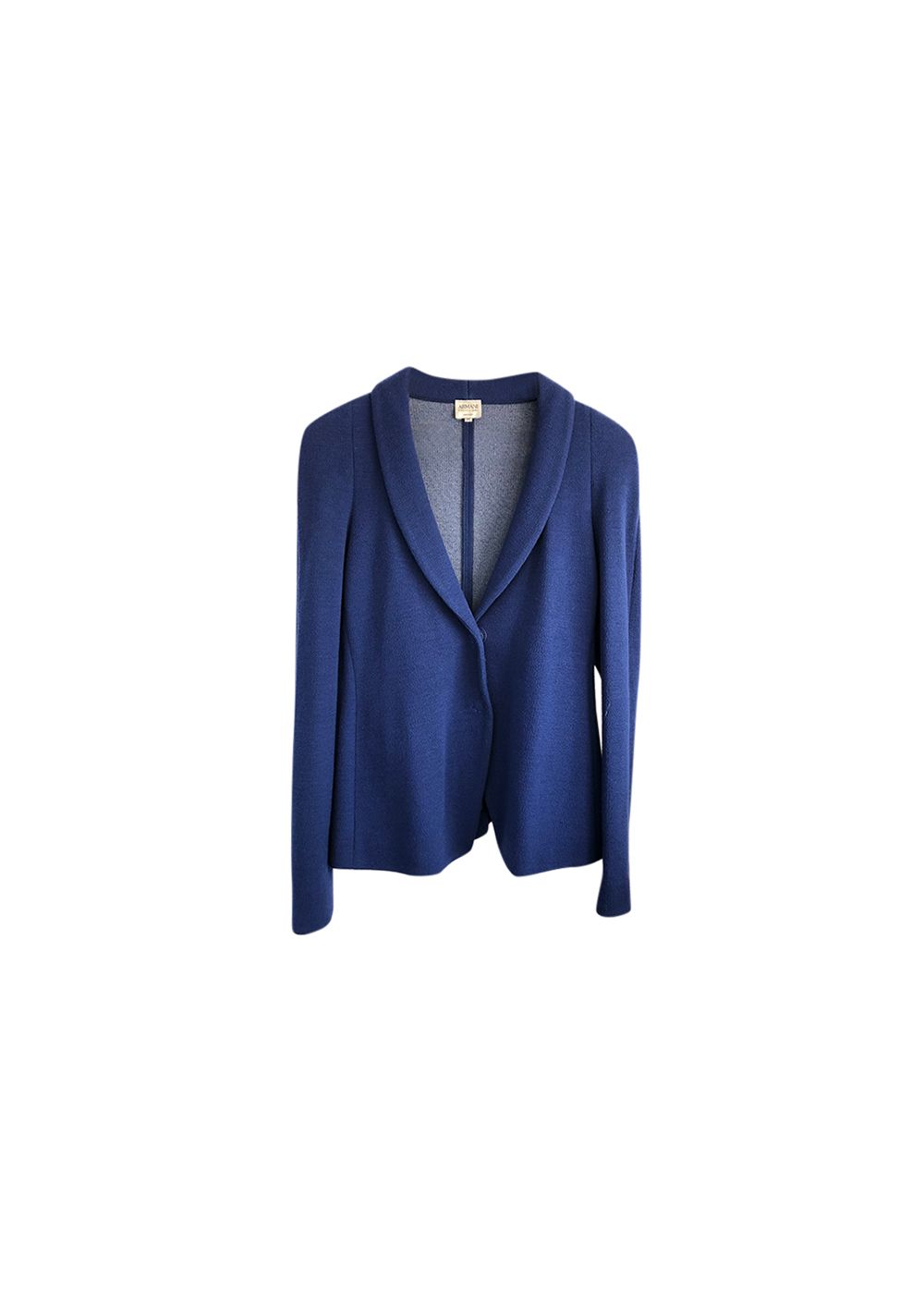 Preowned Armani Collezioni Blue Lightweight Wool Blend Blazer Size 40 Royal Blue