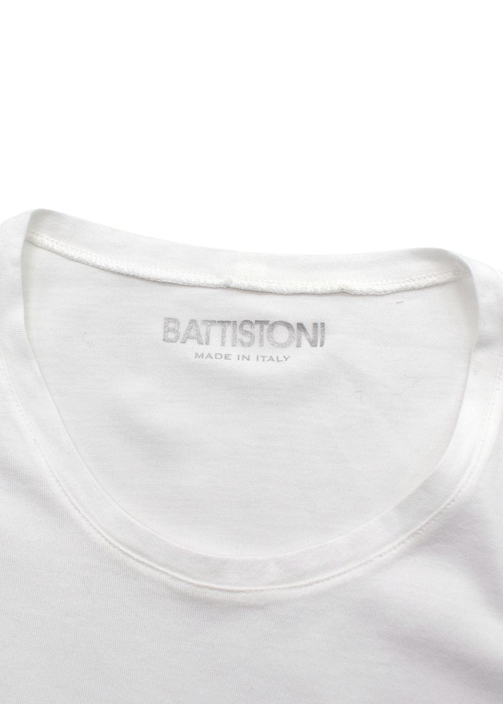 Men's Battistoni White Cotton T-Shirt Size XL