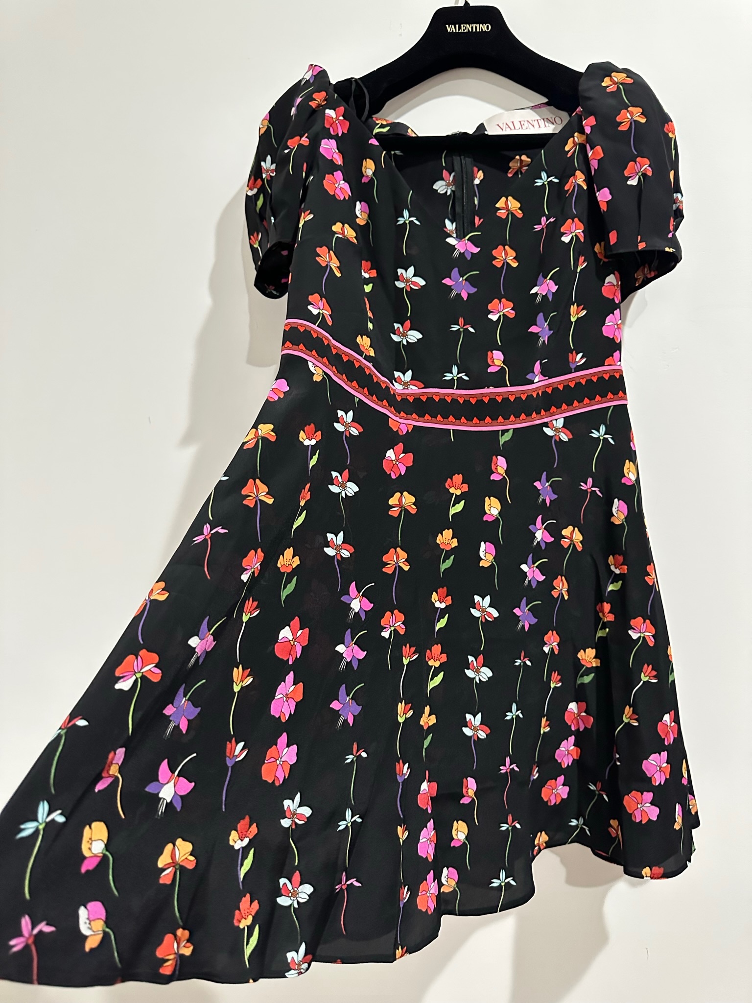 Valentino Floral Silk Mini Dress Size S