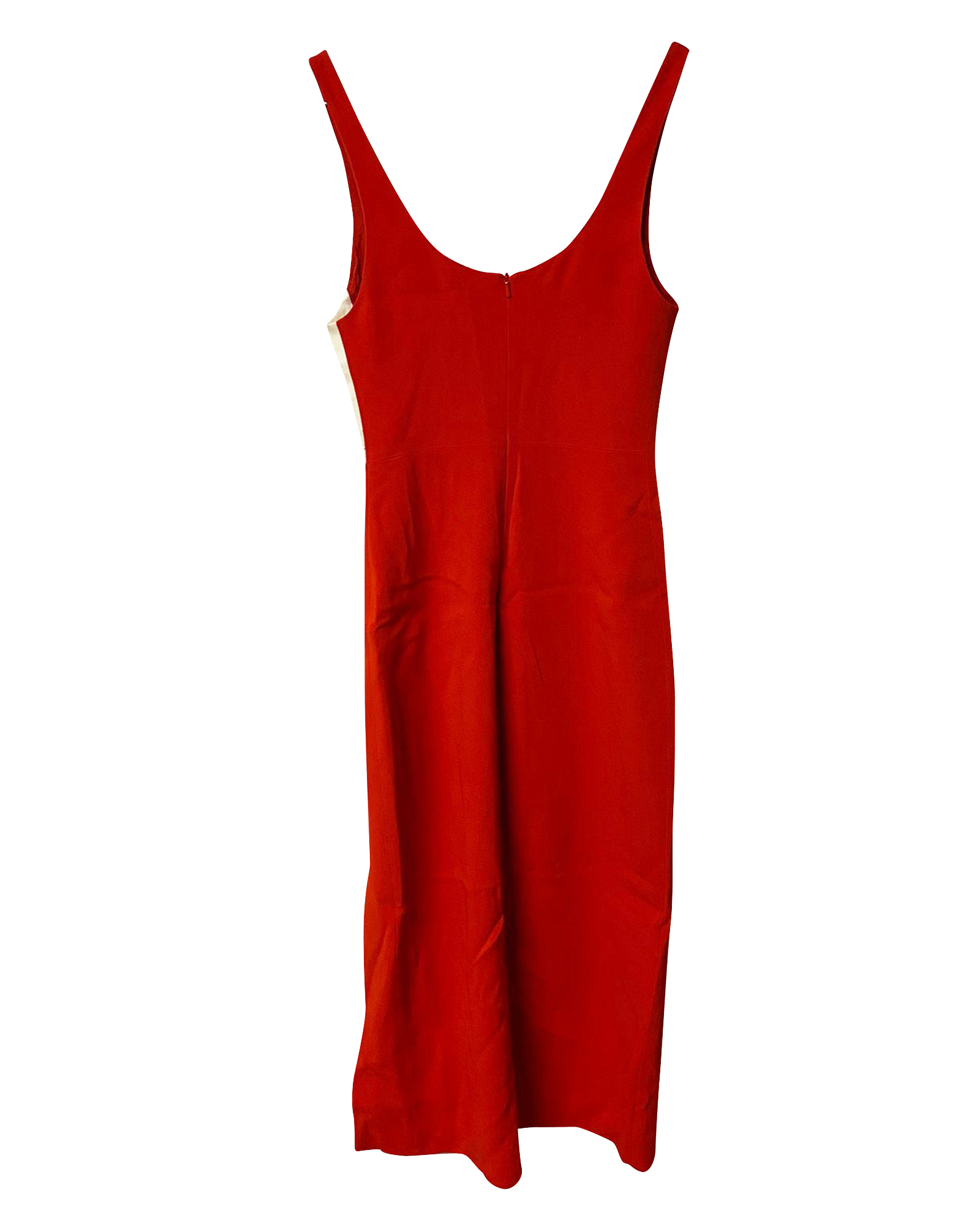 Preowned David Koma Red Snaps Slit Tank Midi Dress Size XXS cellulose fibre/acetate