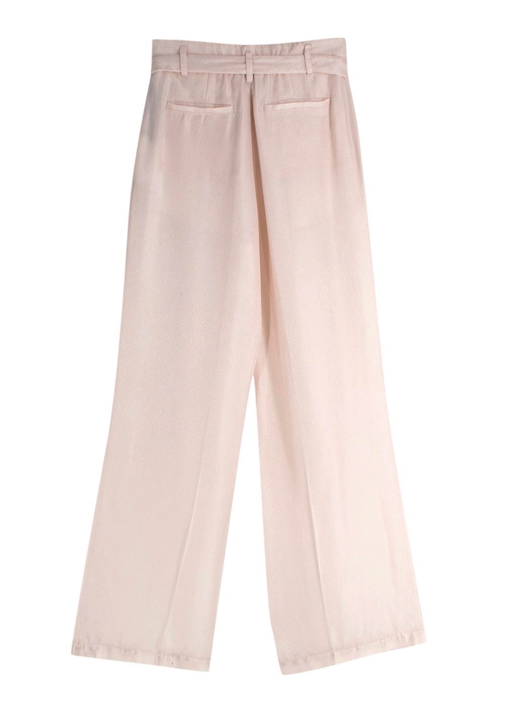 Forte Forte Pale pink hammered silk trousers Size XXS Light Pink