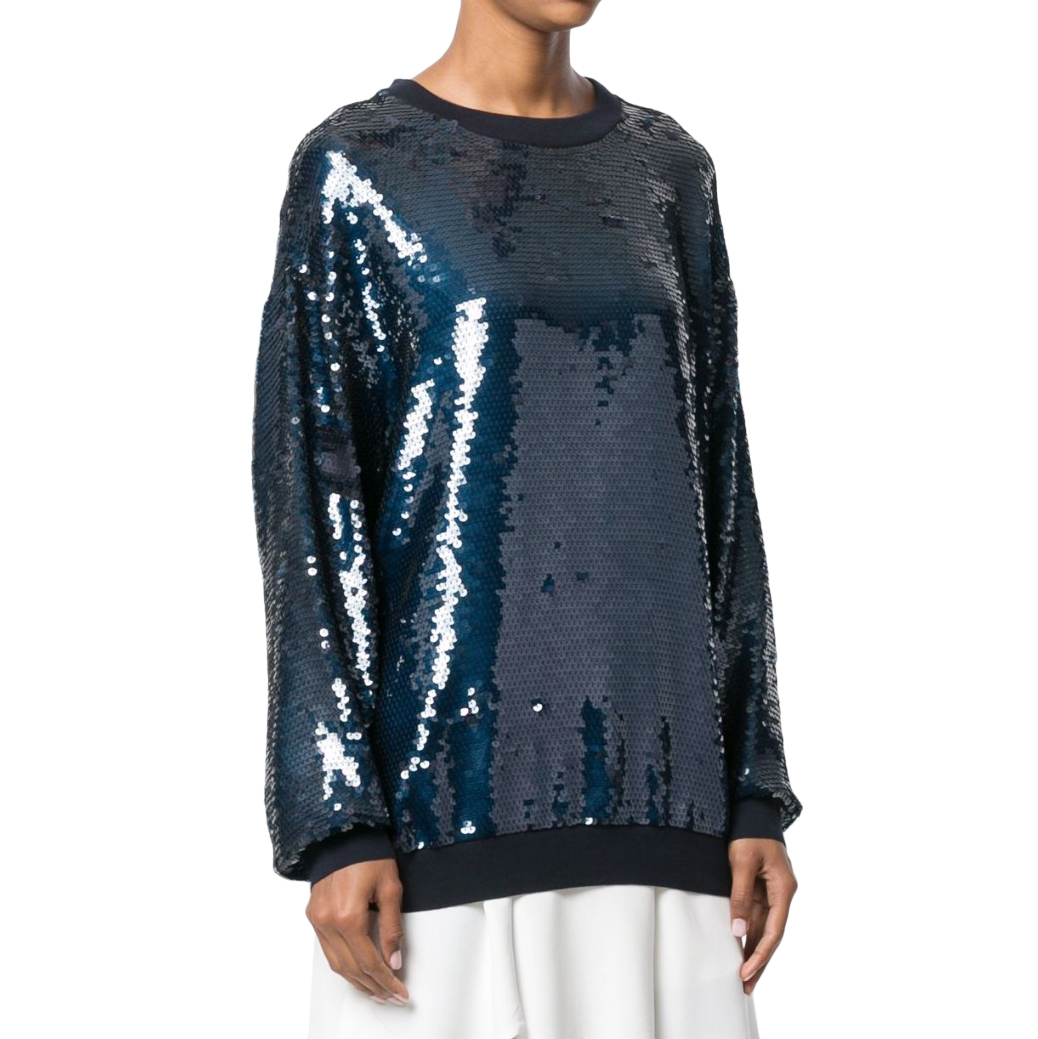 Preowned Stella McCartney Blue Sequin Jumper Size XS cotton