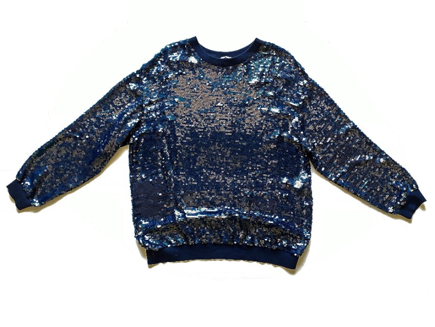 Preowned Stella McCartney Blue Sequin Jumper Size XS cotton