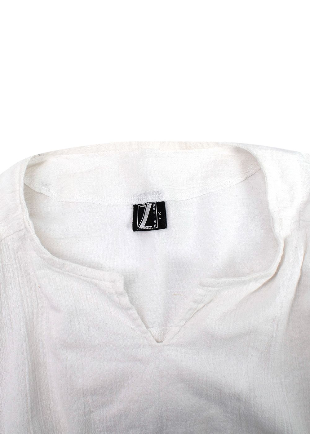 Men's Zehria White Shirt Size XL cotton