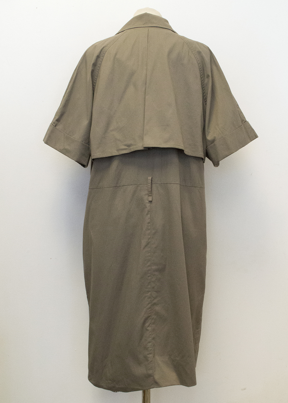 Preowned Lela Rose Taupe Dress Size S Tan/Brown cotton