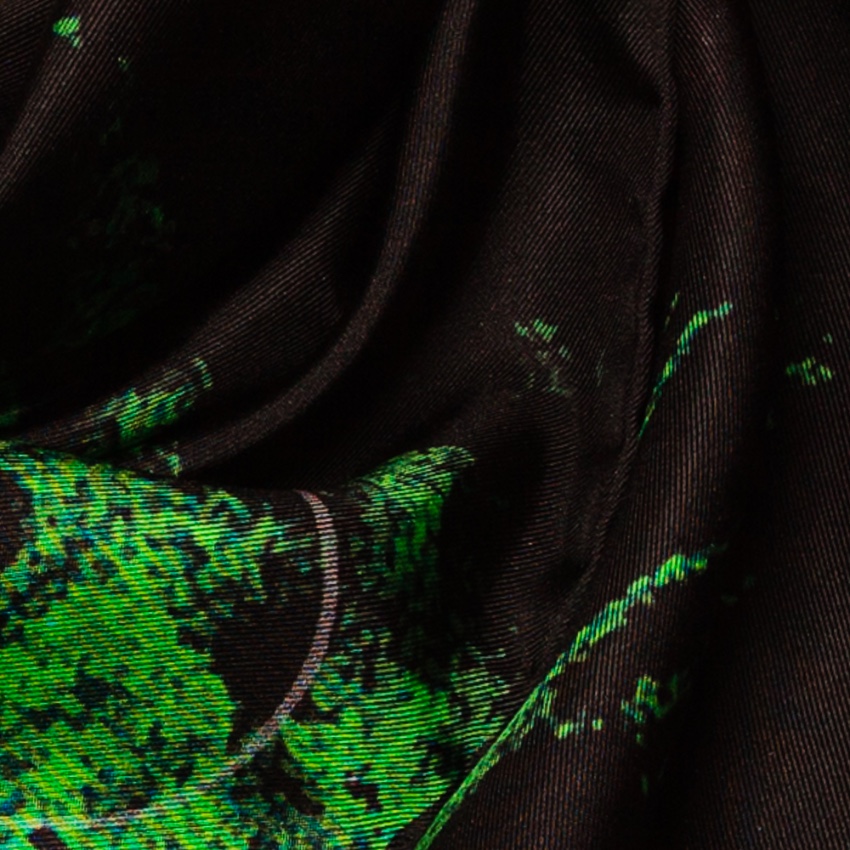 Men's Rosemary Goodenough River Through a Curtain VI Silk Scarf Green