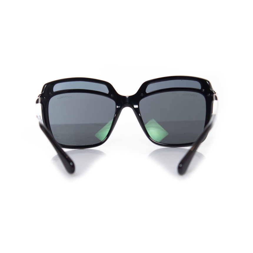 Preowned Chanel Black Double Lens Sunglasses plastic