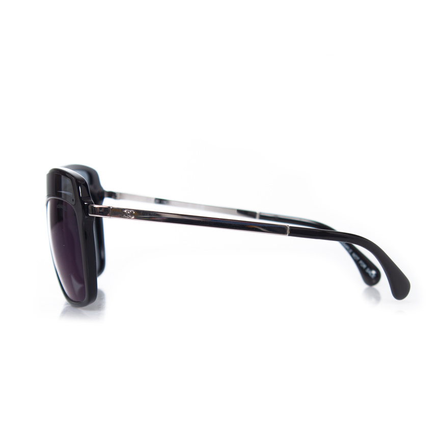 Preowned Chanel Black Double Lens Sunglasses plastic