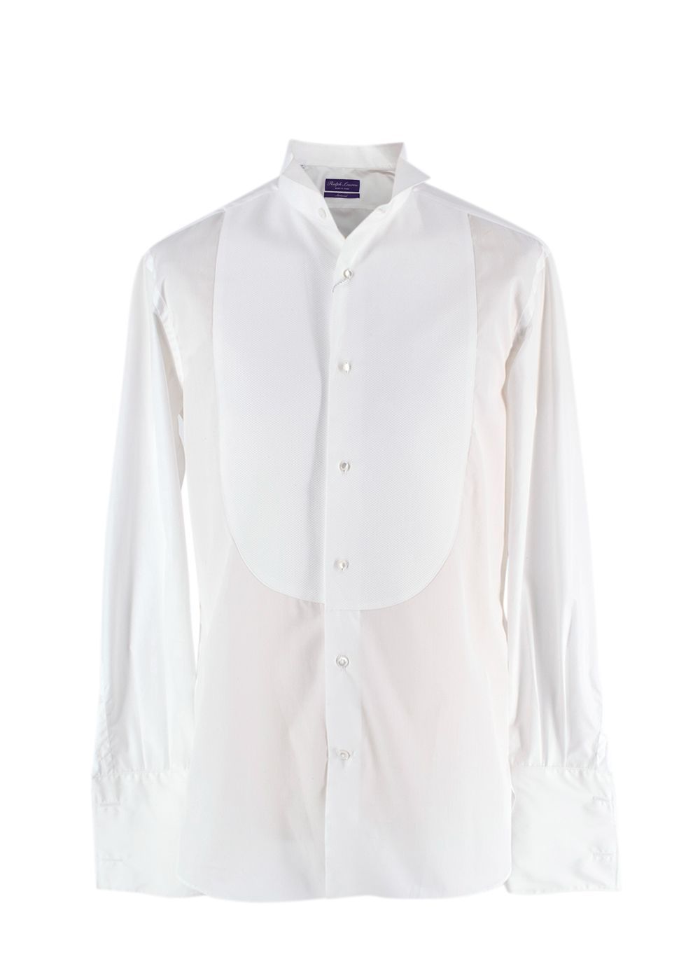 Men's Ralph Lauren Purple Label White Cotton Dress Shirt Size 15