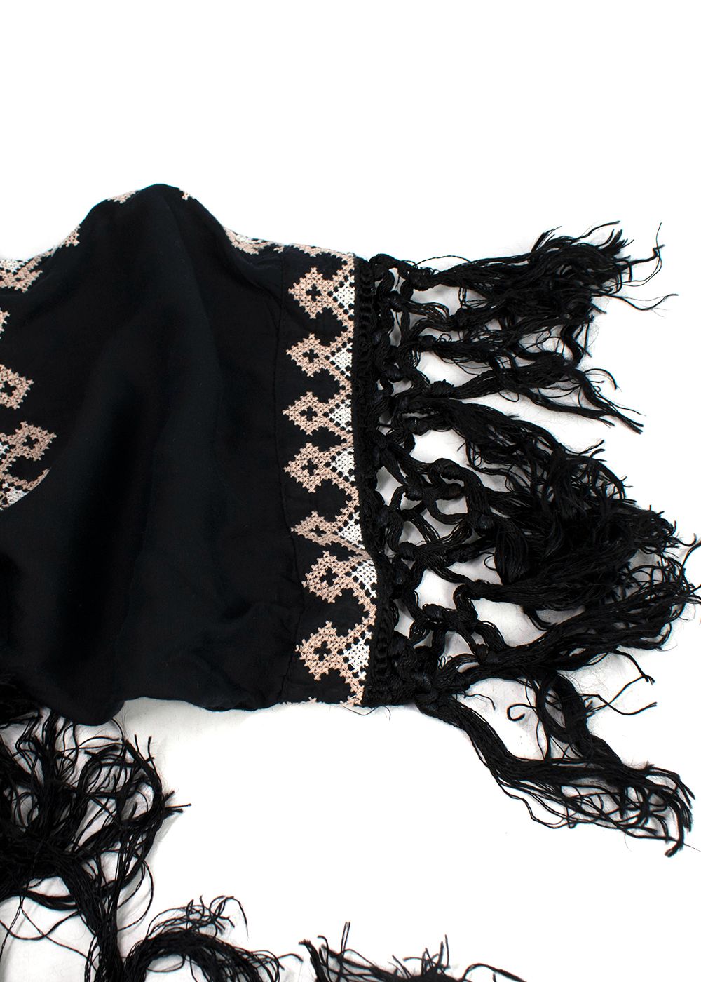 Preowned Melissa Odabash Black Embroidered Kaftan polyester