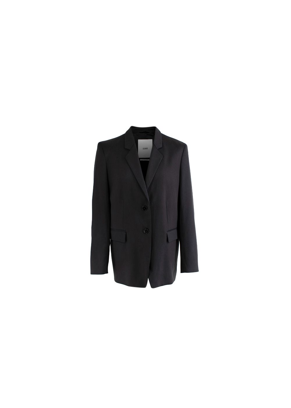 Men's Preowned Closed Black Tailored Single Breasted Jacket Size S cotton