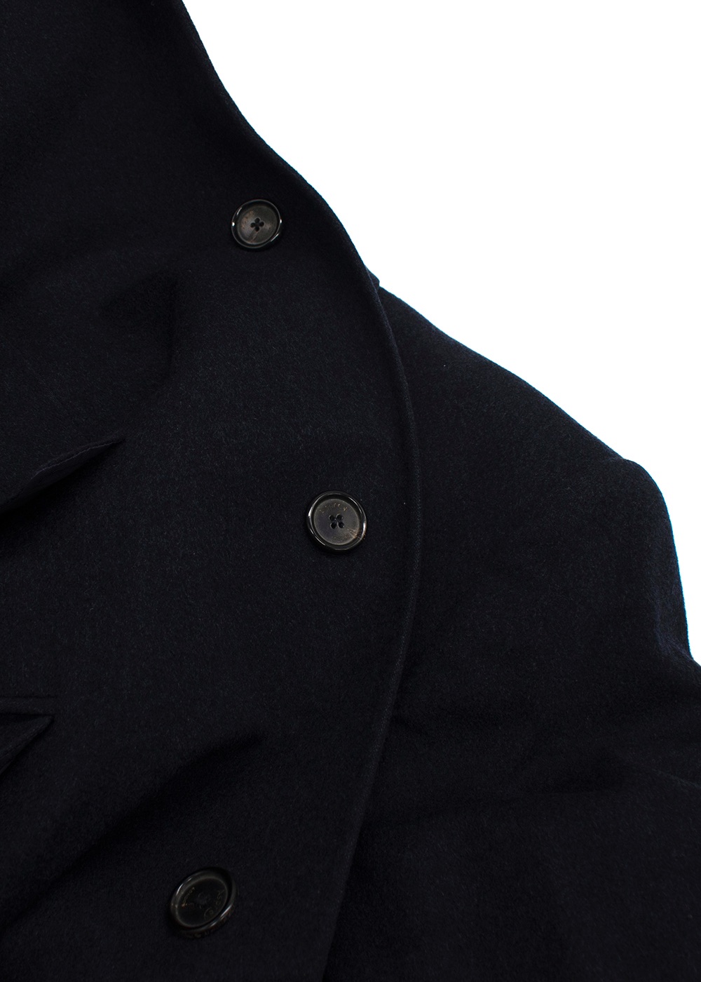 Men's Asprey Navy Longline Cashmere Coat Size XL Navy blue