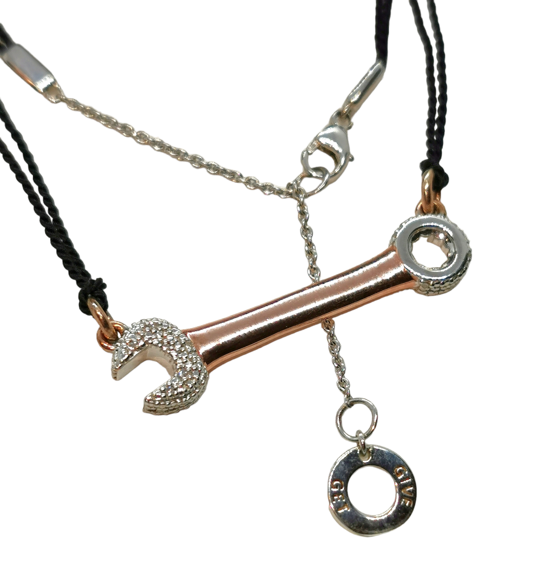 Hornig  Hill Rose Gold Crank It Up Necklace Rose Gold and silver