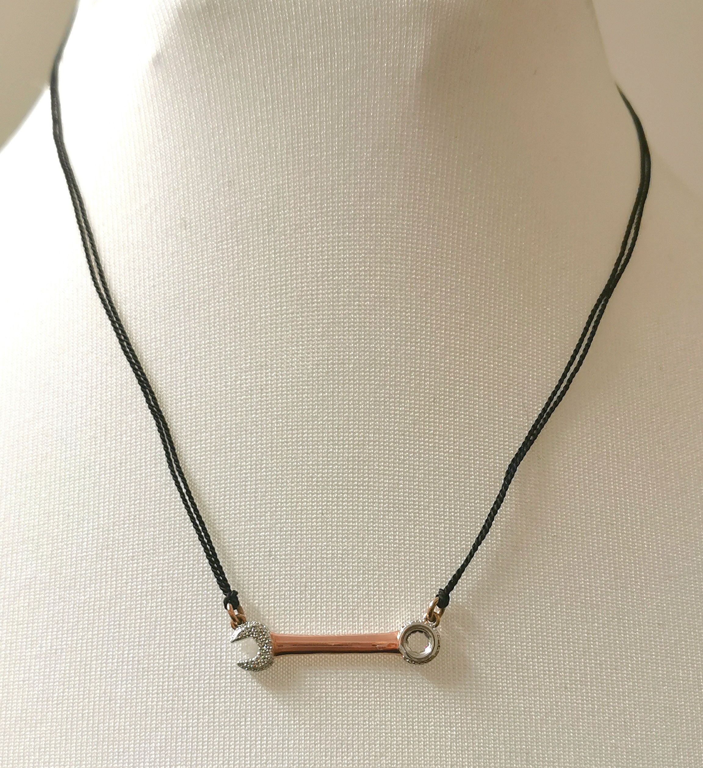 Hornig  Hill Rose Gold Crank It Up Necklace Rose Gold and silver