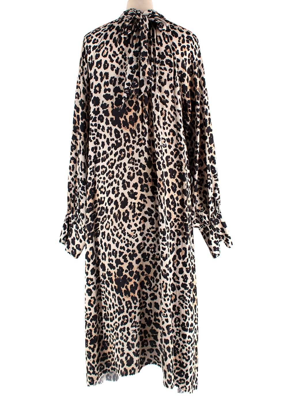 Day Birger et Mikkelsen Leopard Print Henley Dress Size 38 Black Brown polyester