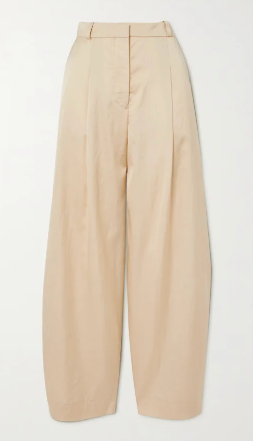 By Malene Birger Povilos Pleated Wide-Leg Pants  Osettan Wool-Blend Blazer Size XS Beige wool