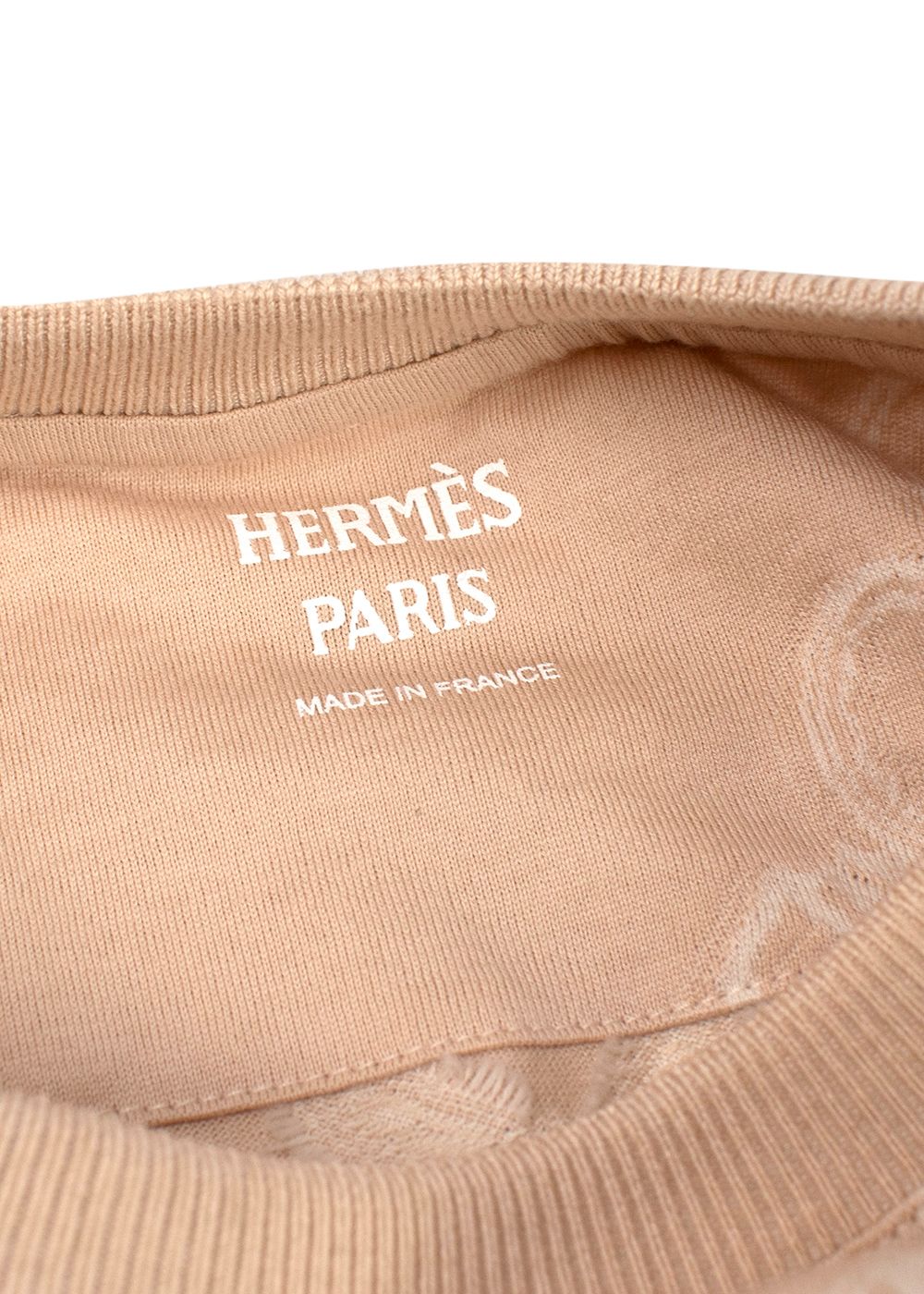 Hermes Beige Chain Print T-Shirt Size L beige white cotton