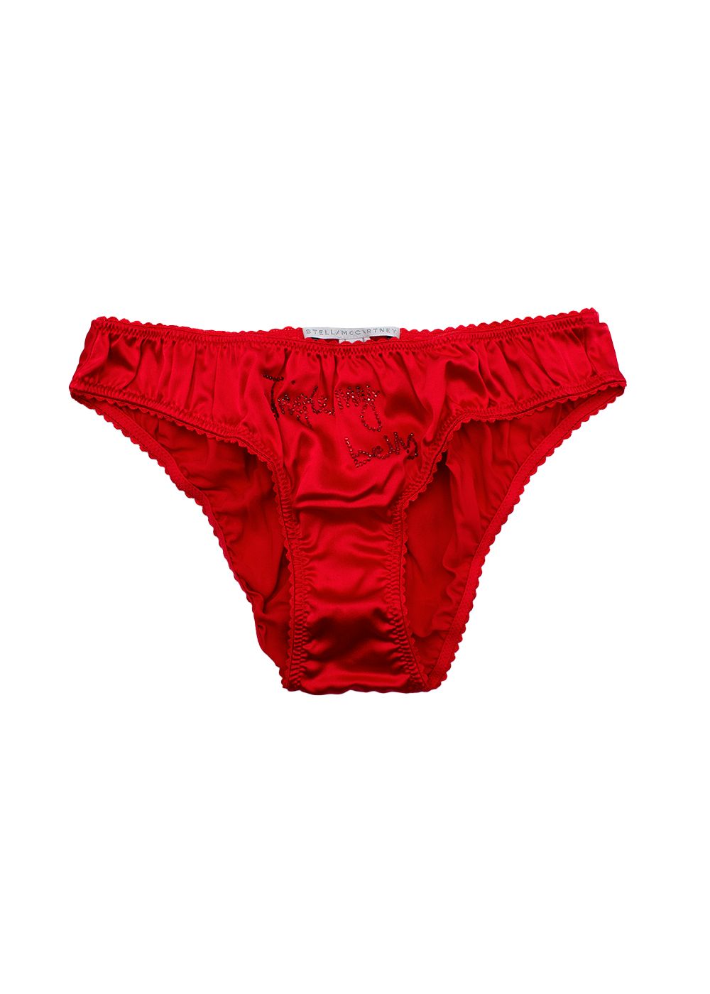 Stella McCartney Red Silk Jingle my Bell Briefs Size S