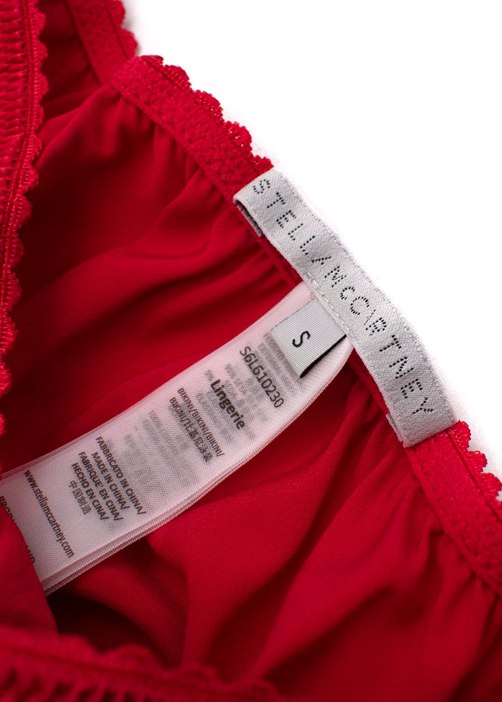 Stella McCartney Red Silk Jingle my Bell Briefs Size S