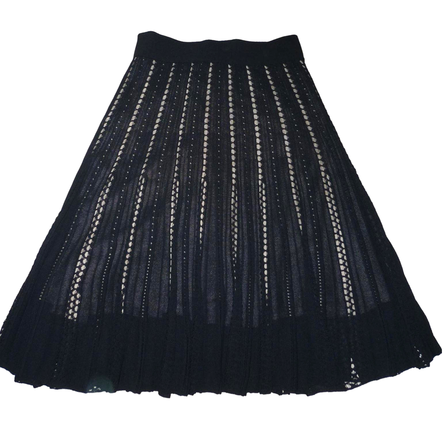 Preowned Antonino Valenti Florence Black Skirt Size S polyester