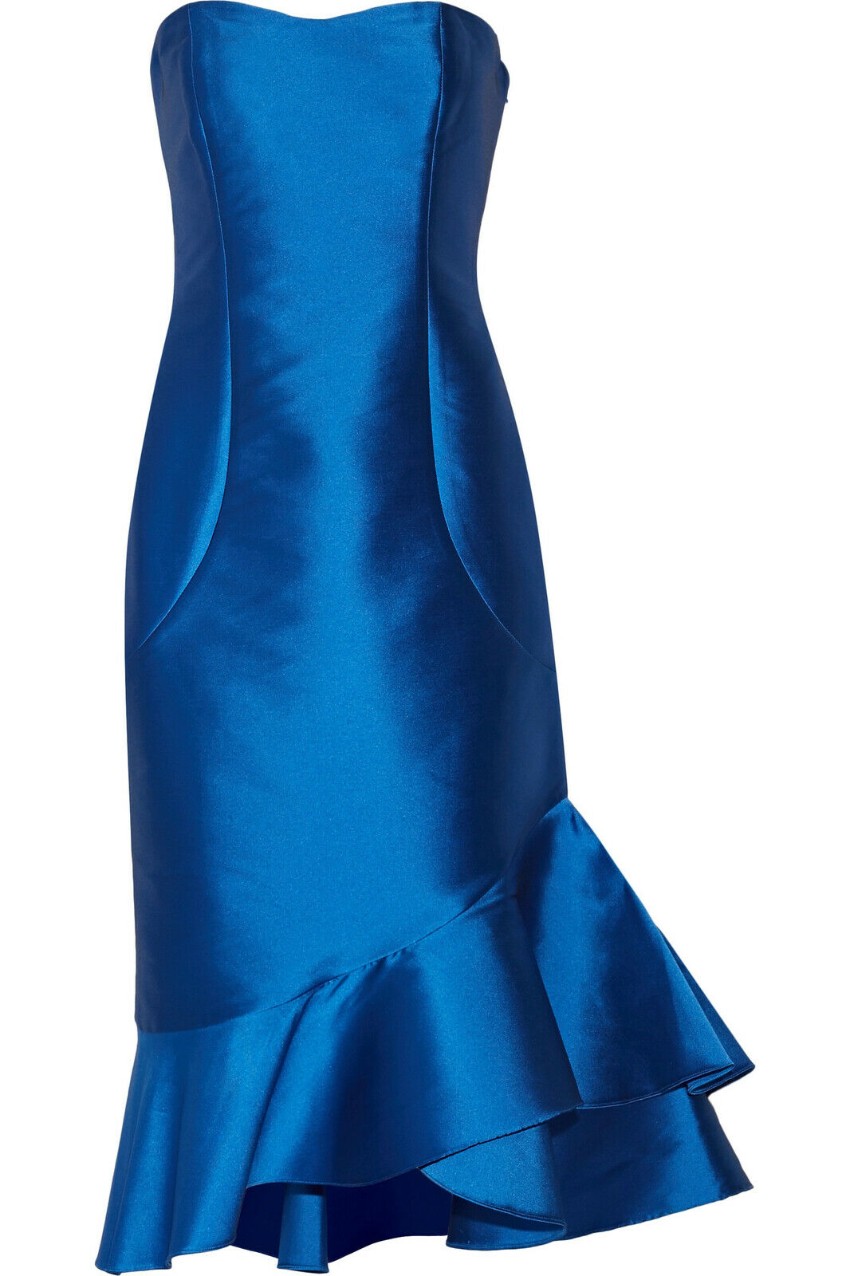 Sachin  Babi Blue Strapless Dress Size S polyester