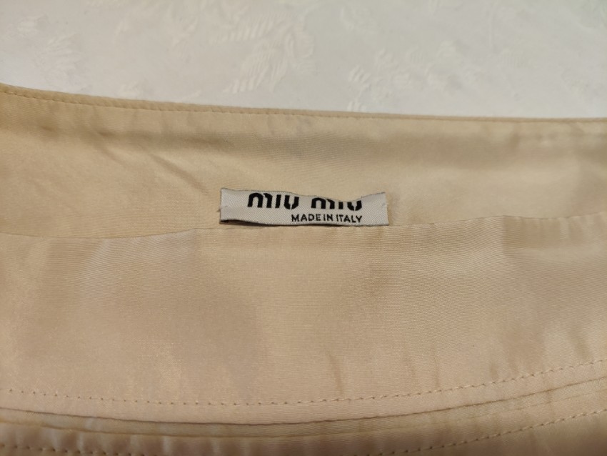 Miu Miu beige pleated mini skirt Size M Beige/Nude