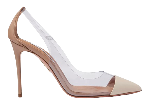 Aquazzura Aquazzrua Naked 105 Pumps Size 40 Nude Beige leather/pvc