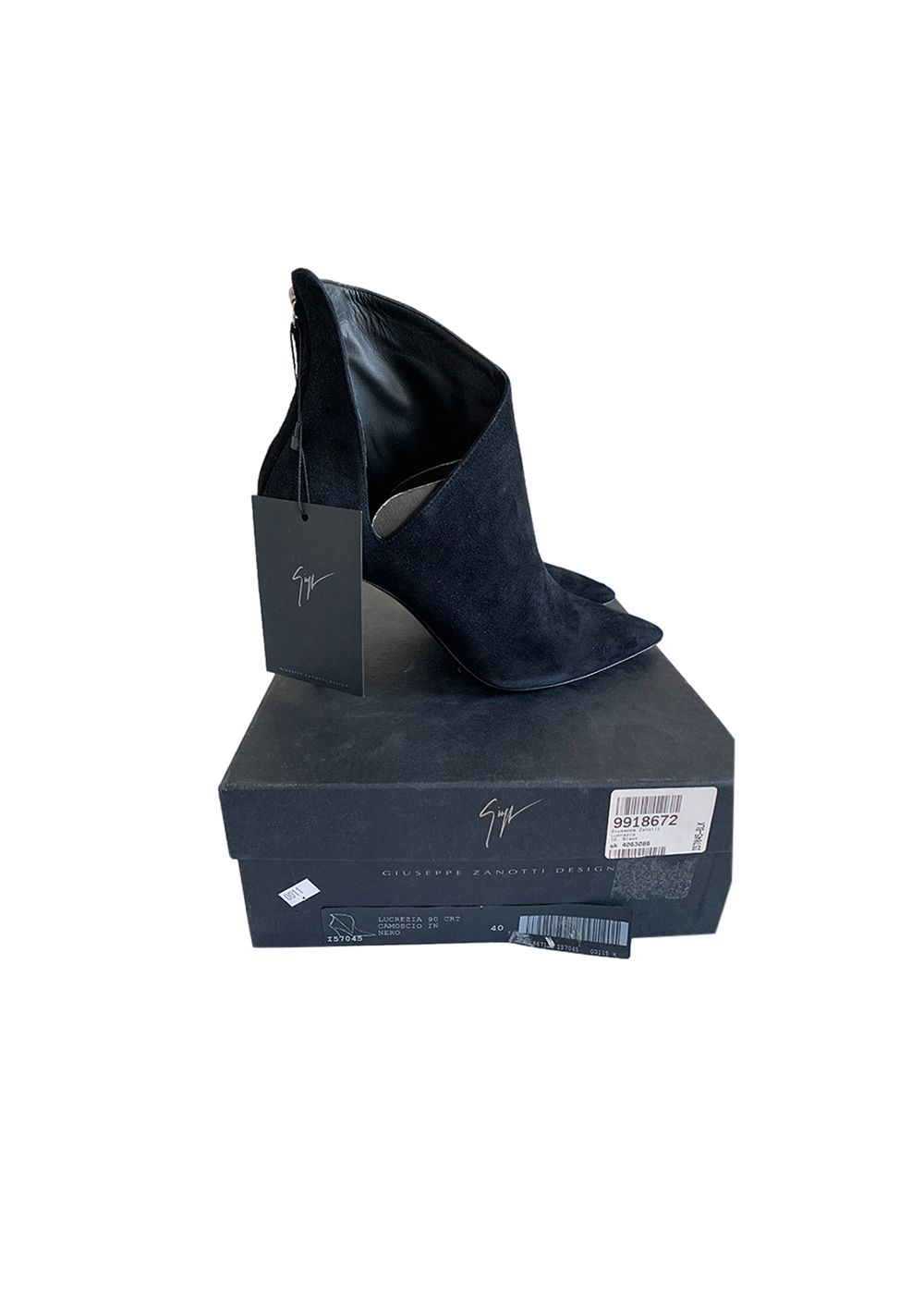 Giuseppe Zanotti Black Suede Lucrezia Ankle Boots Size 40