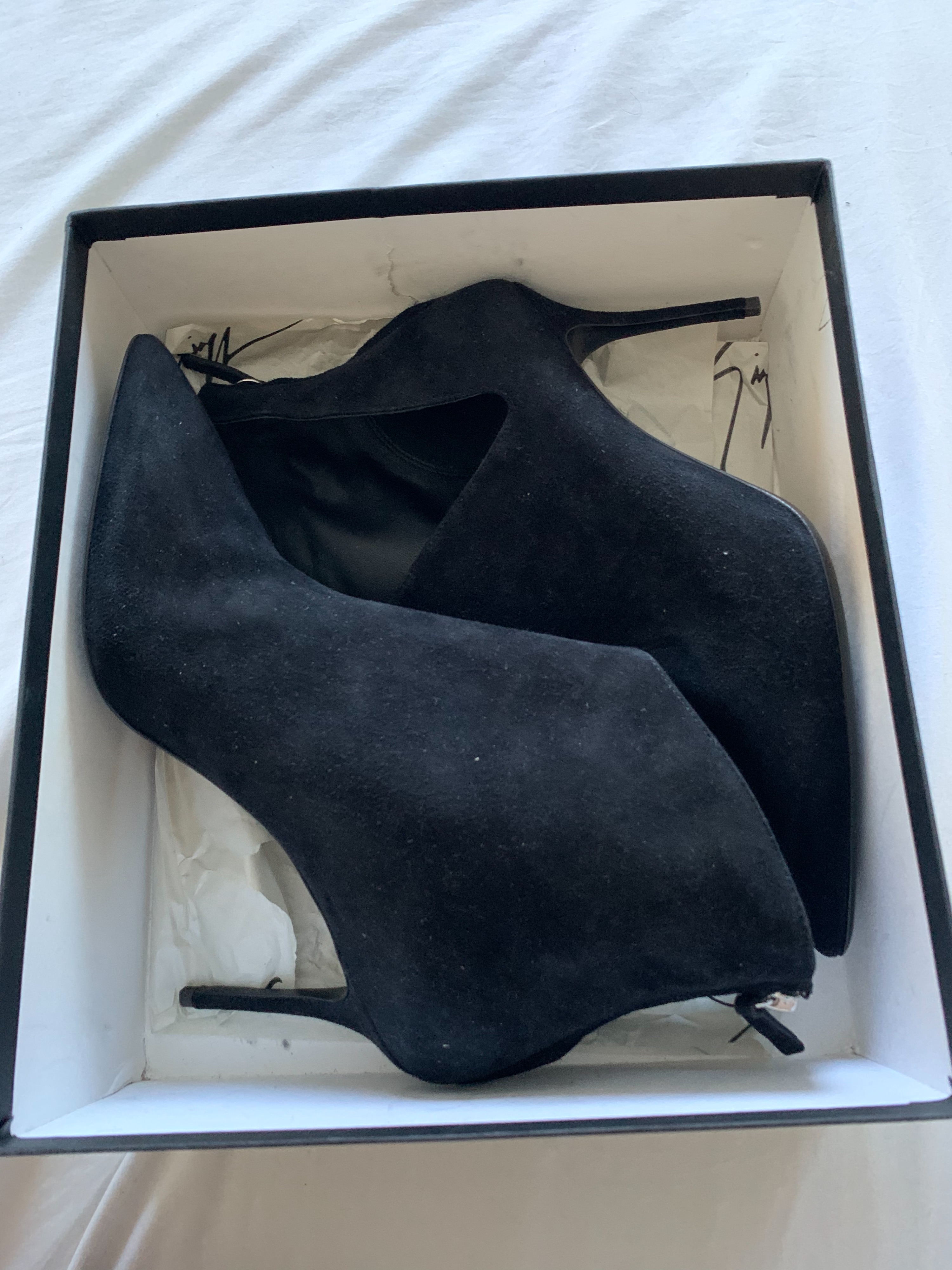 Giuseppe Zanotti Black Suede Lucrezia Ankle Boots Size 40