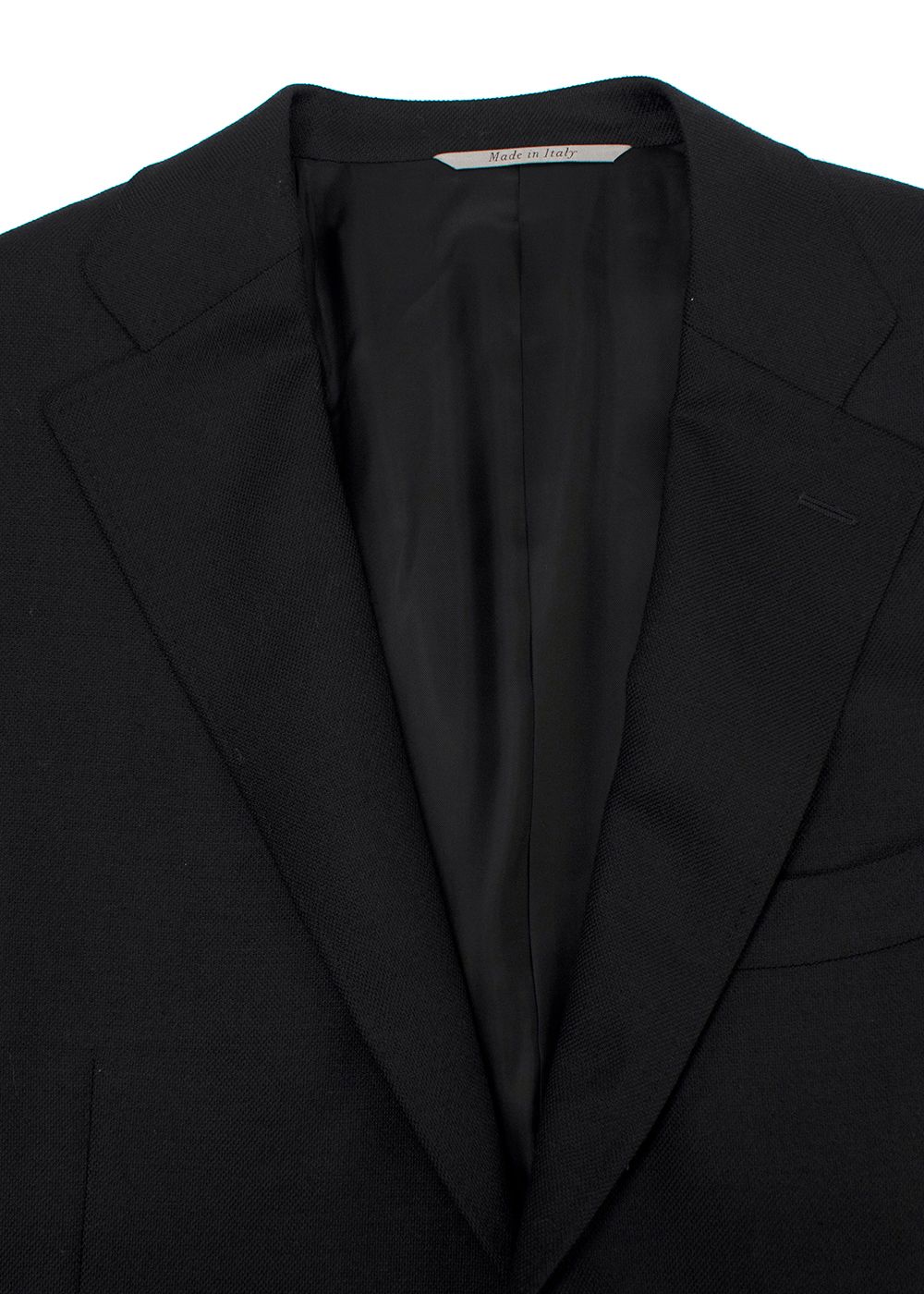 Canali Black Single Breasted Wool Blazer Size XL